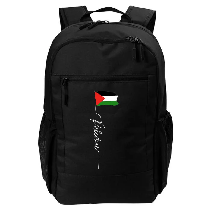 Palestine Signature Flag Elegant Patriotic Palestinian Flag Daily Commute Backpack