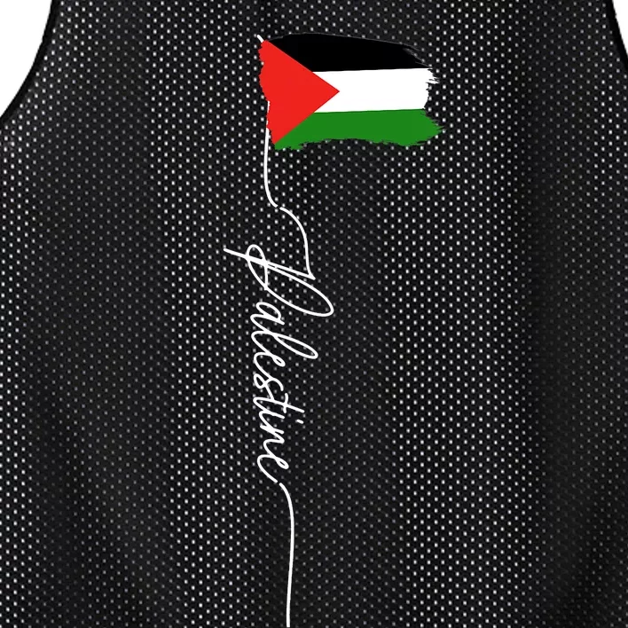 Palestine Signature Flag Elegant Patriotic Palestinian Flag Mesh Reversible Basketball Jersey Tank