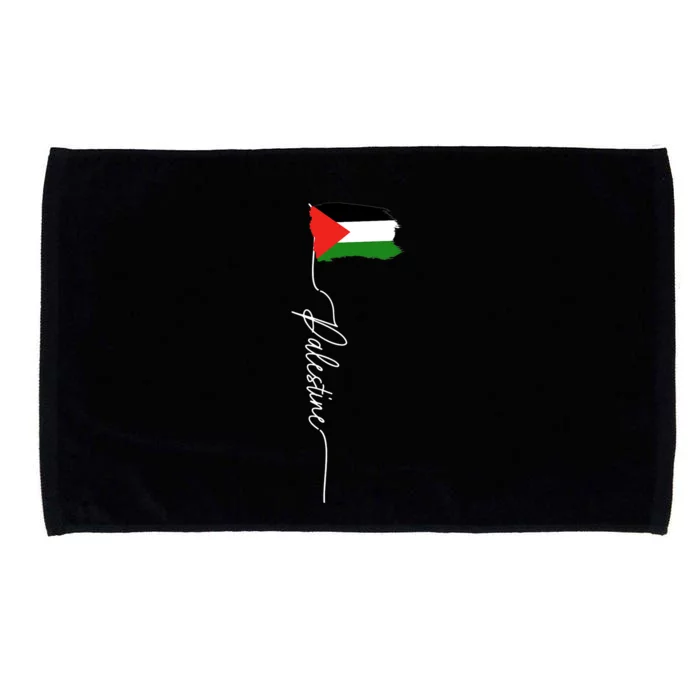 Palestine Signature Flag Elegant Patriotic Palestinian Flag Microfiber Hand Towel