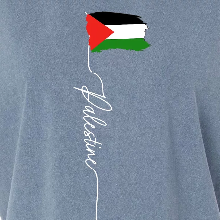 Palestine Signature Flag Elegant Patriotic Palestinian Flag Garment-Dyed Women's Muscle Tee