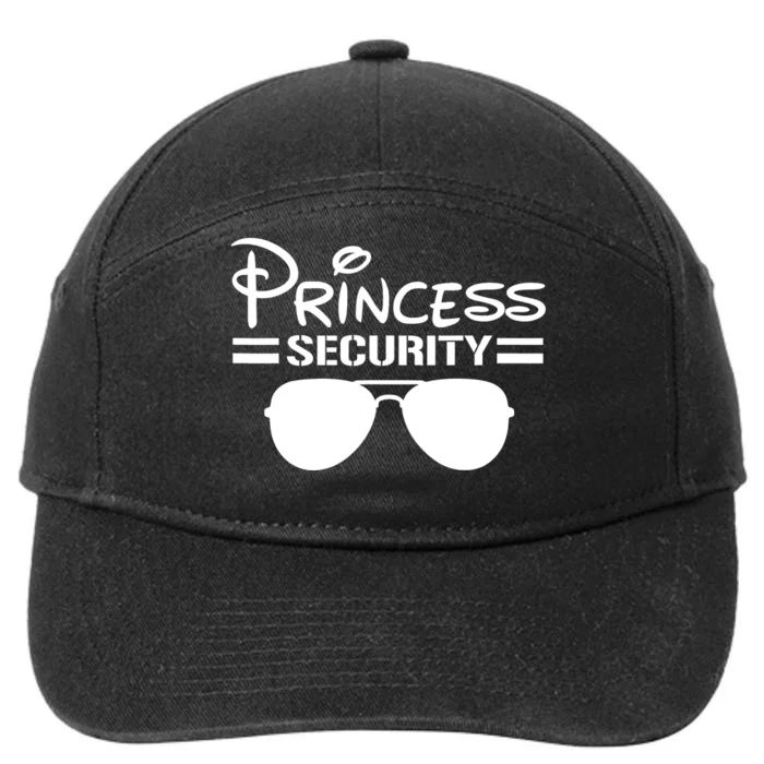 Princess Security Funny Birthday Halloween Party Design 7-Panel Snapback Hat