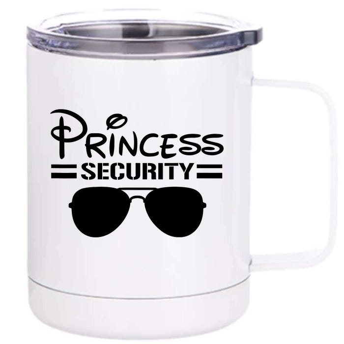 Princess Security Funny Birthday Halloween Party Design Front & Back 12oz Stainless Steel Tumbler Cup