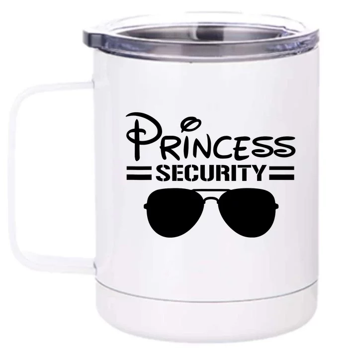 Princess Security Funny Birthday Halloween Party Design Front & Back 12oz Stainless Steel Tumbler Cup