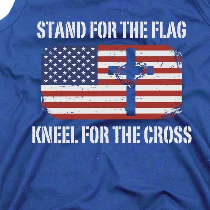 Patriotic Stand For The Flag Kneel For The Cross Gift Tank Top