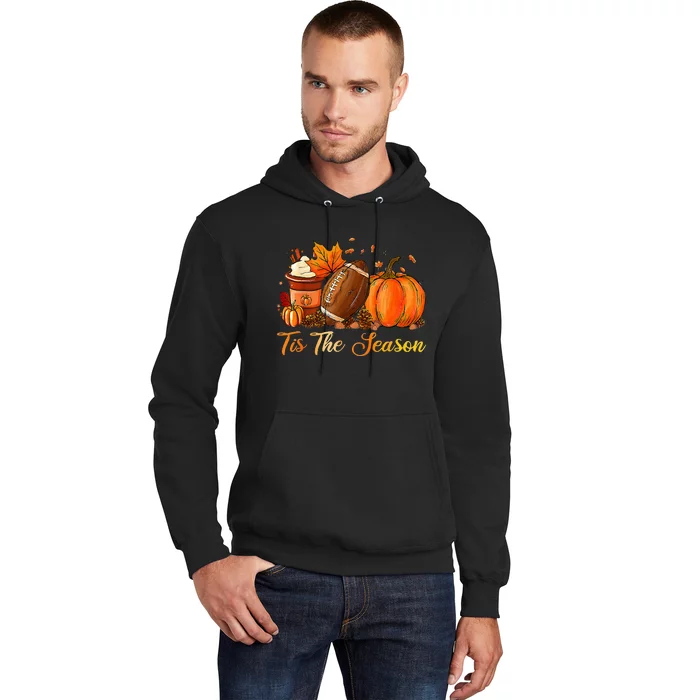 Pumpkin Spice Football Tis The Season Fall Thanksgiving Hoodie