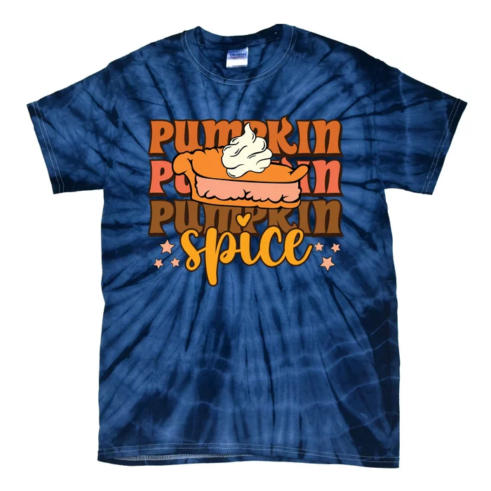 Pumpkin Spice Fall Vibes Autumn Season Thanksgiving Pumpkin Spice Funny Tie-Dye T-Shirt