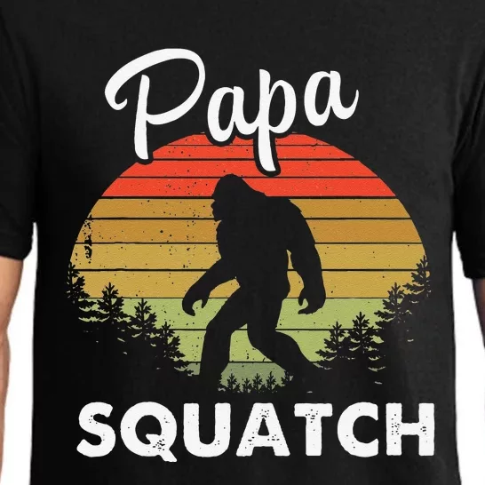 Papa Squatch Funny Bigfoot Camping Hiking Outdoor Father Day Pajama Set