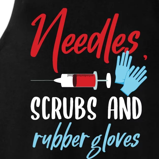 Phlebotomist Shirts Funny Needles Gloves Phlebotomy Gift Ladies Tri-Blend Wicking Tank