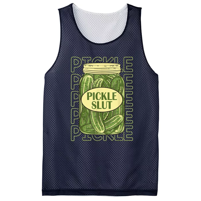 Pickle Slut Funny Pickle Slut Who Loves Pickles Mesh Reversible Basketball Jersey Tank