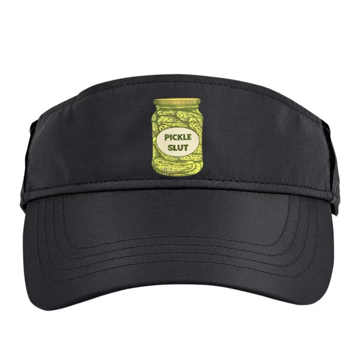 pickle slut funny canned pickles Adult Drive Performance Visor