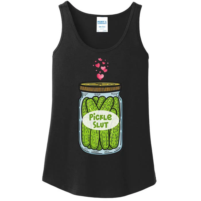 Pickle Slut For Dill And Pickle Lover Ladies Essential Tank