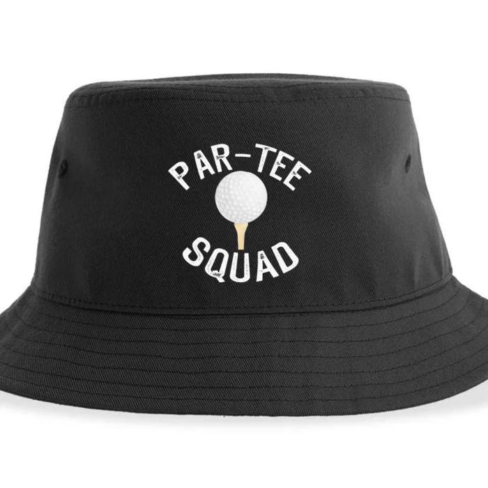 Partee Squad Funny Golf Design For Golf Lovers Sustainable Bucket Hat