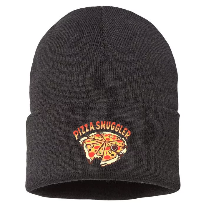 Pizza Smuggler For Pizza Lovers Sustainable Knit Beanie