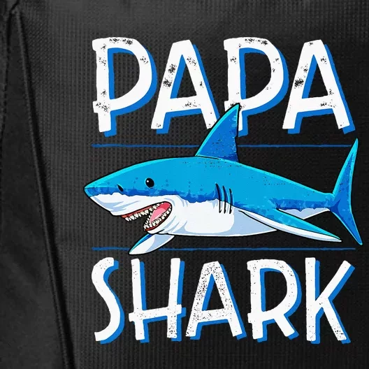 Papa Shark Family Matching Dad Daddy Jawsome City Backpack