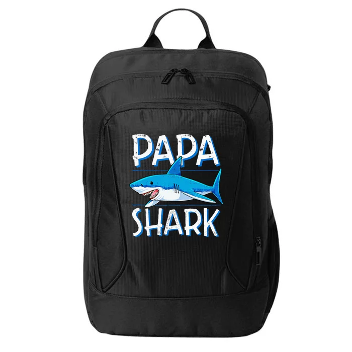 Papa Shark Family Matching Dad Daddy Jawsome City Backpack