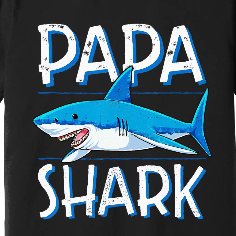 Papa Shark Family Matching Dad Daddy Jawsome Premium T-Shirt