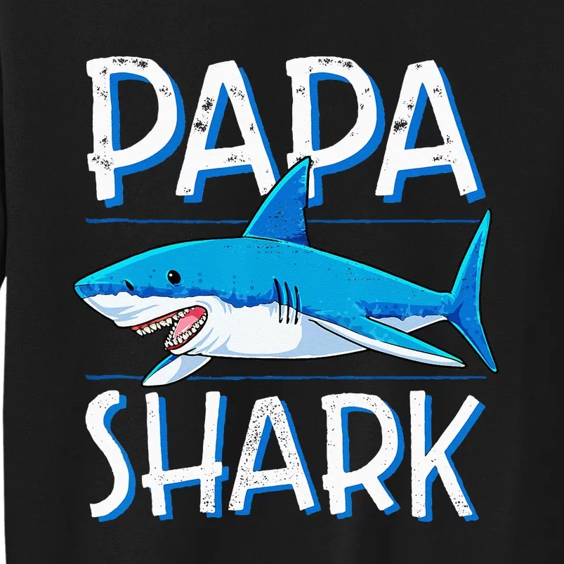 Papa Shark Family Matching Dad Daddy Jawsome Tall Sweatshirt