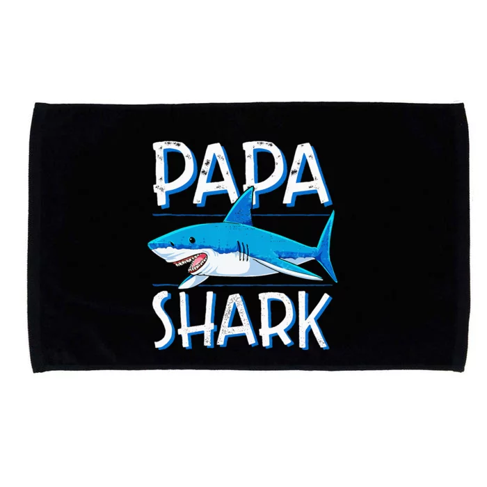 Papa Shark Family Matching Dad Daddy Jawsome Microfiber Hand Towel