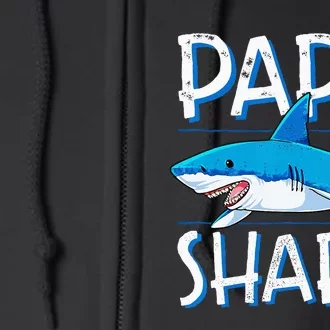 Papa Shark Family Matching Dad Daddy Jawsome Full Zip Hoodie