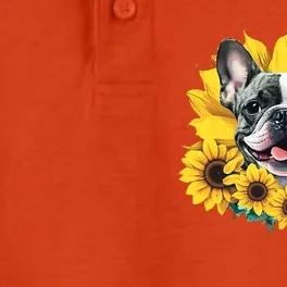 Preppy Sunflower Frenchie Dry Zone Grid Performance Polo