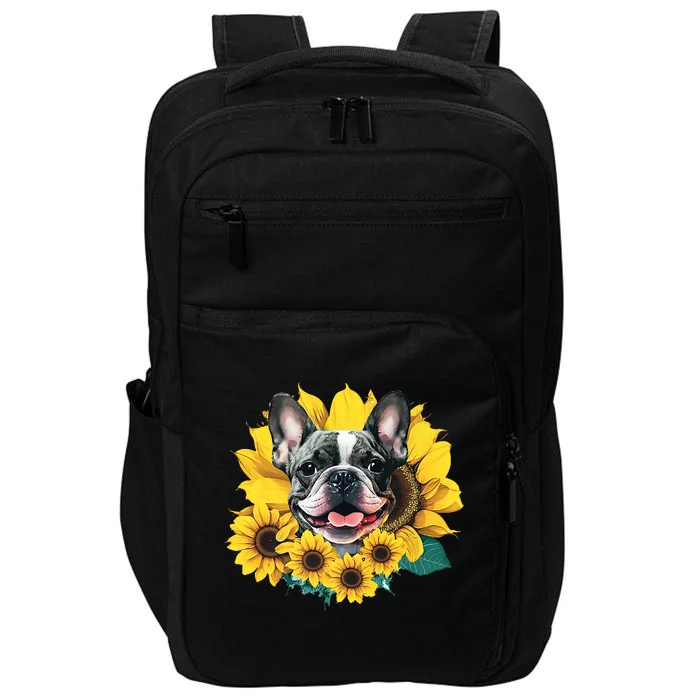 Preppy Sunflower Frenchie Impact Tech Backpack