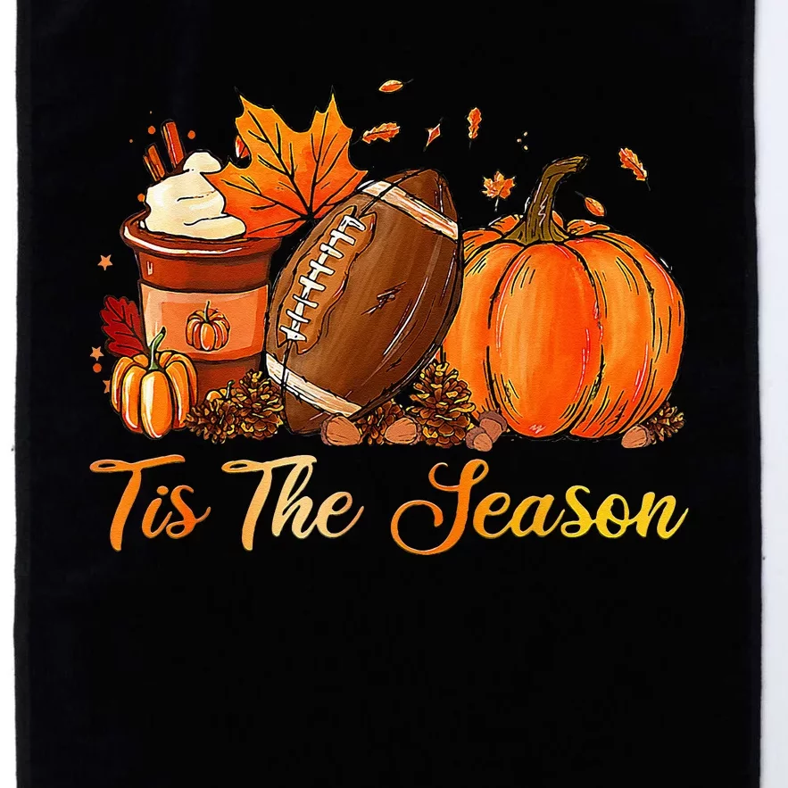 Pumpkin Spice Football Tis The Season Fall Thanksgiving Platinum Collection Golf Towel