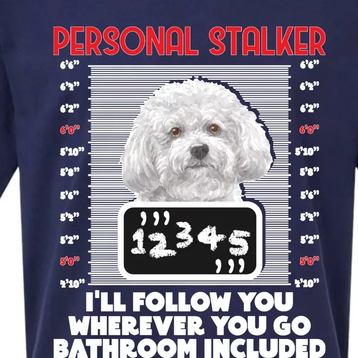 Personal Stalker Funny Bichon Frise Dog Bichon Tenerife Long Sleeve Sueded Cloud Jersey T-Shirt