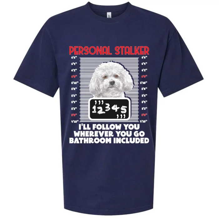 Personal Stalker Funny Bichon Frise Dog Bichon Tenerife Long Sleeve Sueded Cloud Jersey T-Shirt