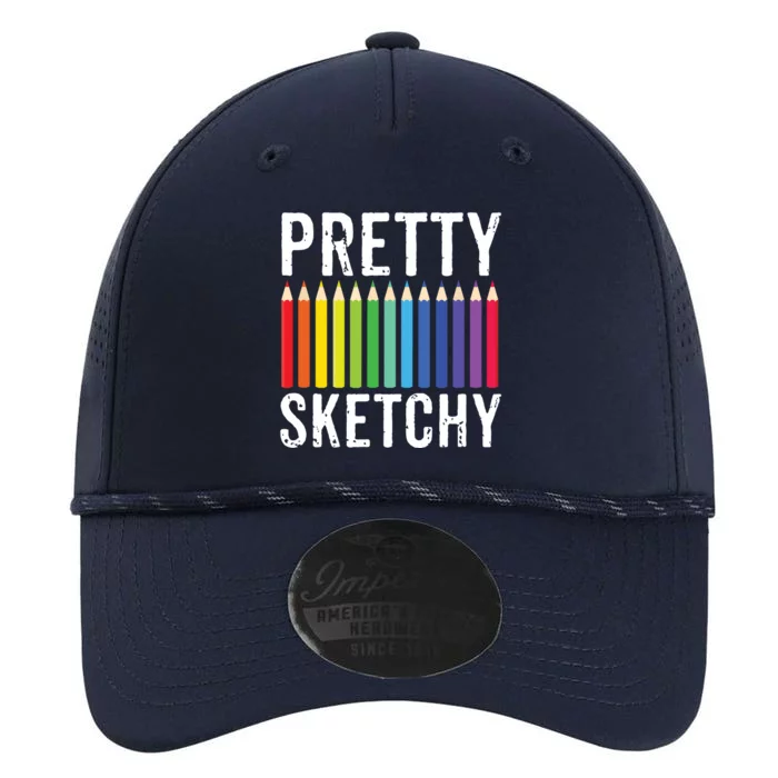 Pretty Sketchy Fun Art Lover Colored Pencils Artists Gift Performance The Dyno Cap