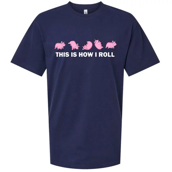 Pig Swine Farm Animal Funny This Is How I Roll Pig Sueded Cloud Jersey T-Shirt