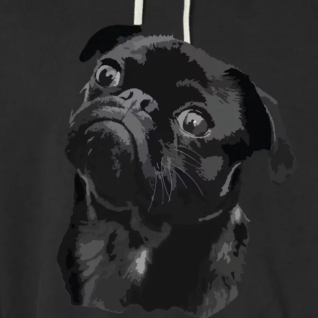 Pug Shirts For Dog Mom Dad Funny Cute Black Pug Garment-Dyed Fleece Hoodie