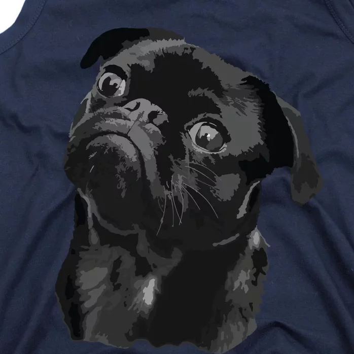 Pug Shirts For Dog Mom Dad Funny Cute Black Pug Tank Top