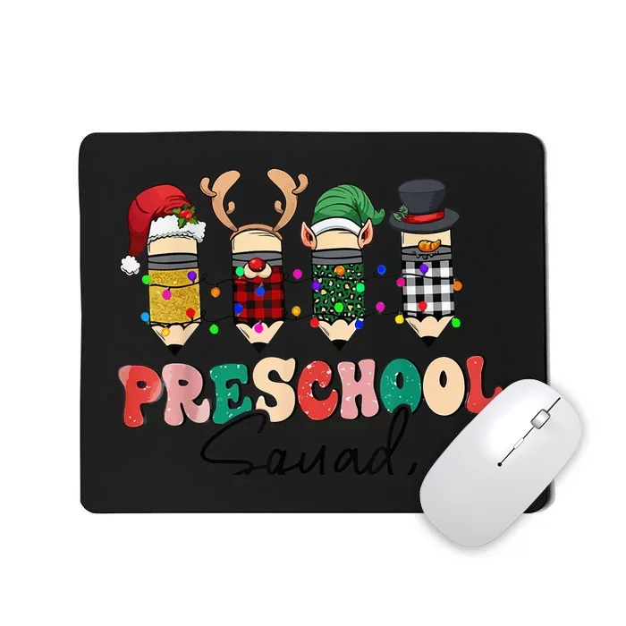 Preschool Squad Funny Merry Christmas Teacher Student Mousepad