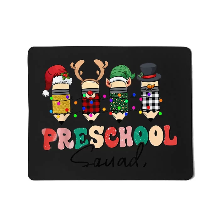 Preschool Squad Funny Merry Christmas Teacher Student Mousepad