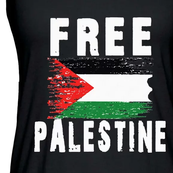 Palestine Strong funny isreal flag Ladies Essential Flowy Tank