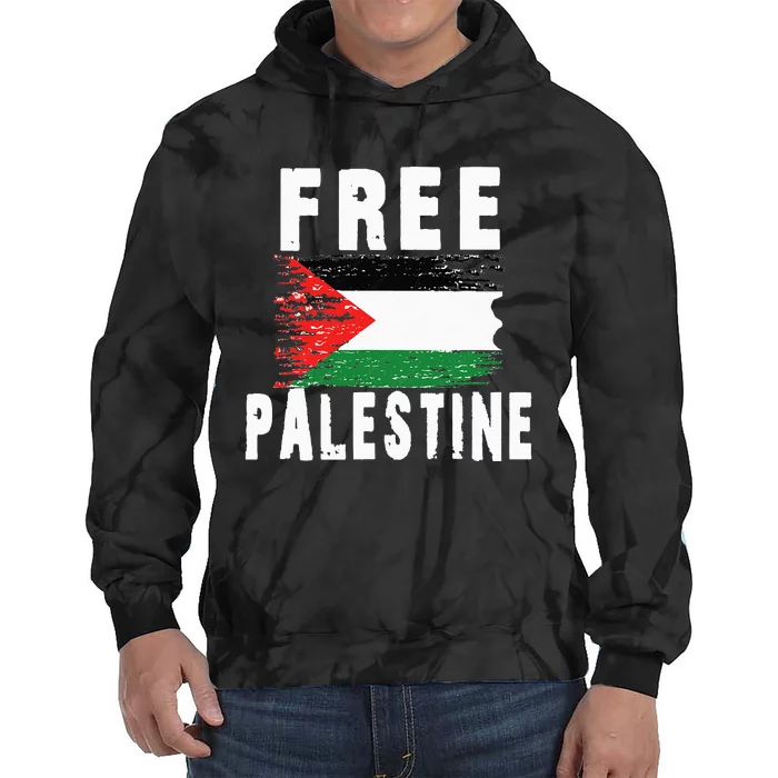 Palestine Strong funny isreal flag Tie Dye Hoodie