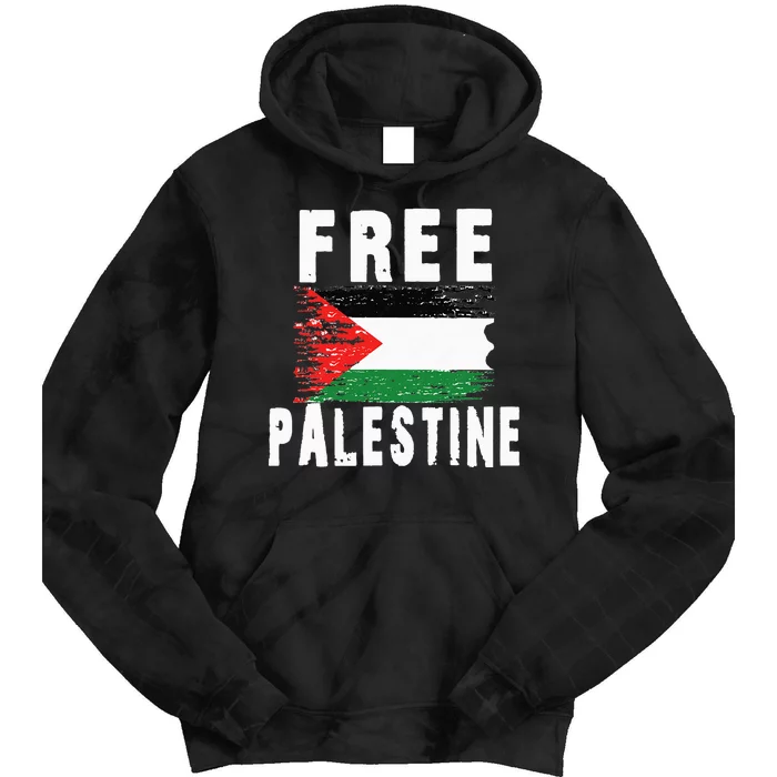 Palestine Strong funny isreal flag Tie Dye Hoodie