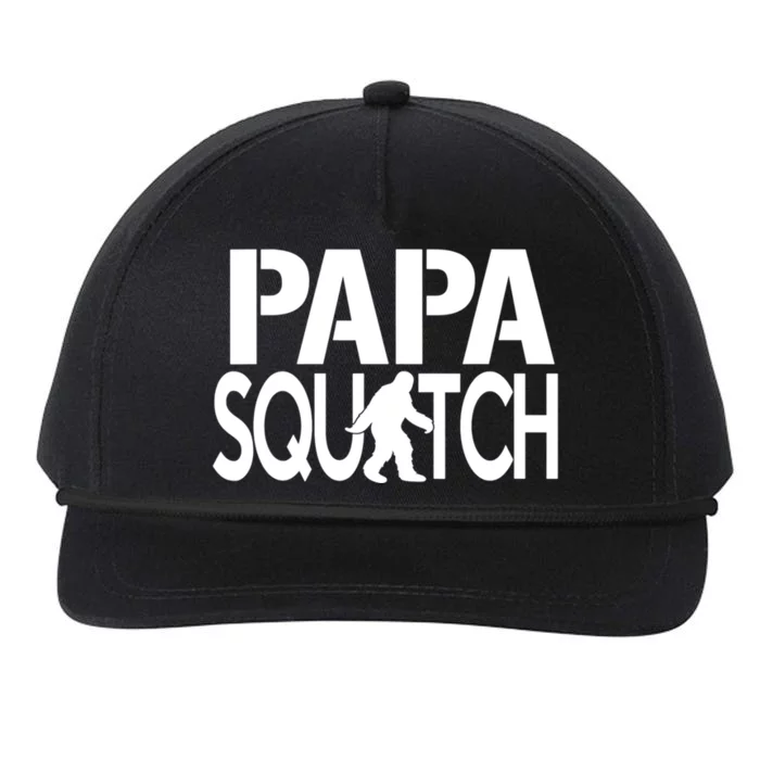 Papa Squatch For Dad Sasquatch Bigfoot Gift Snapback Five-Panel Rope Hat