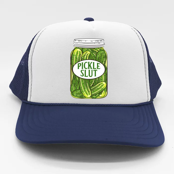 Pickle Slut Funny Canned Pickles Trucker Hat