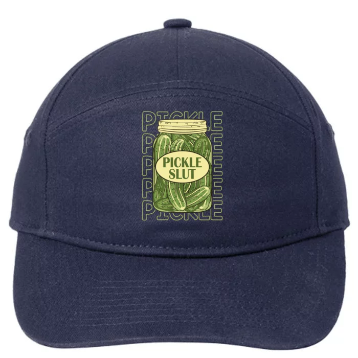 Pickle Slut Funny Canned Pickles 7-Panel Snapback Hat