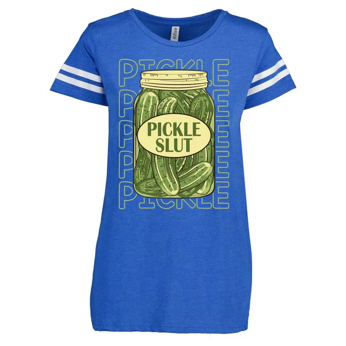 Pickle Slut Funny Canned Pickles Enza Ladies Jersey Football T-Shirt