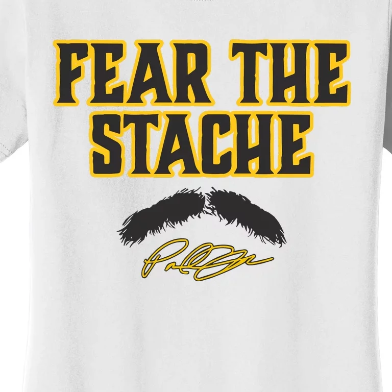 Paul Skenes Fear The Stache Pittsburgh Baseball Women's T-Shirt