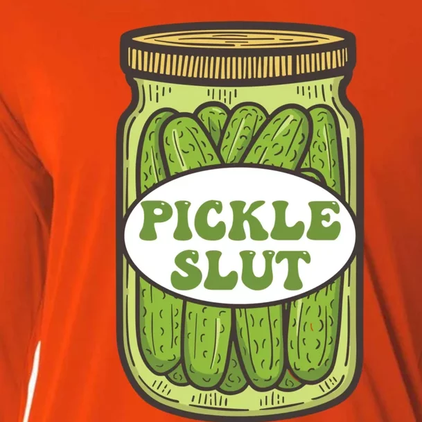 Pickle Slut Funny Canned Pickles Cooling Performance Long Sleeve Crew