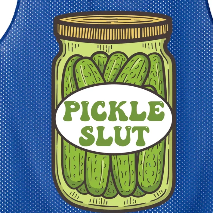 Pickle Slut Funny Canned Pickles Mesh Reversible Basketball Jersey Tank