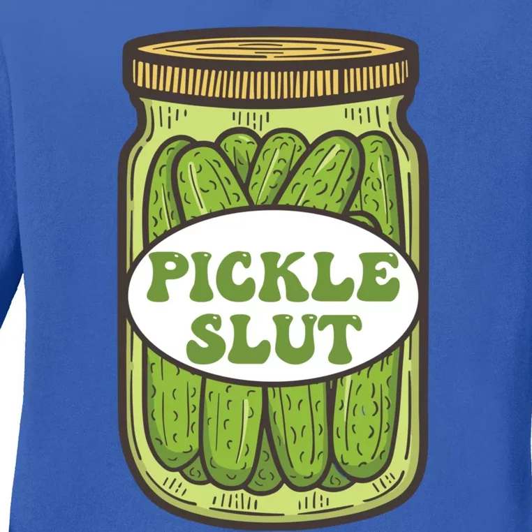 Pickle Slut Funny Canned Pickles Ladies Long Sleeve Shirt