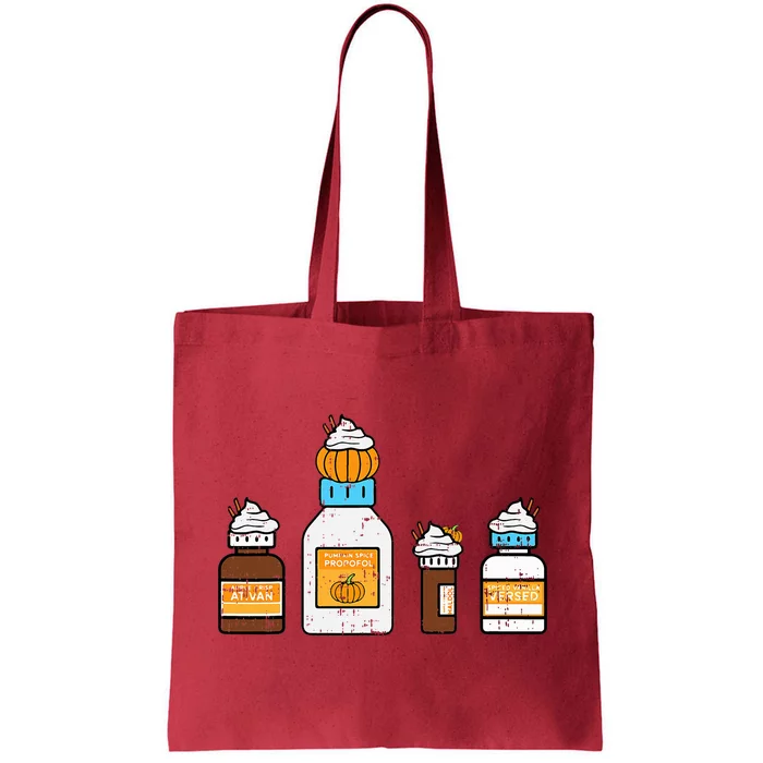 Pumpkin Spice Funny Nurse Halloween Tote Bag