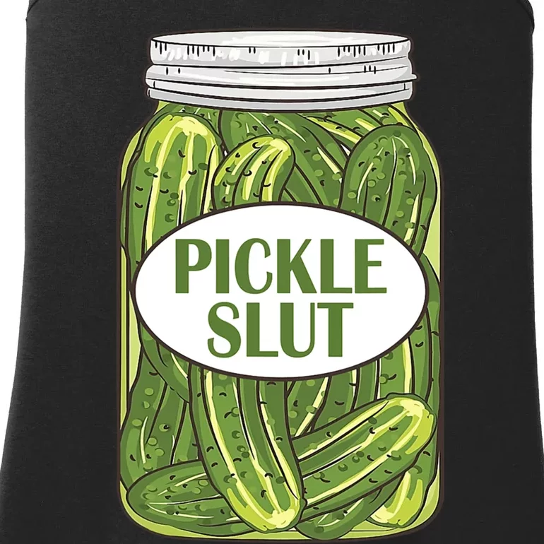 Pickle Slut Funny Canned Pickles Ladies Essential Tank