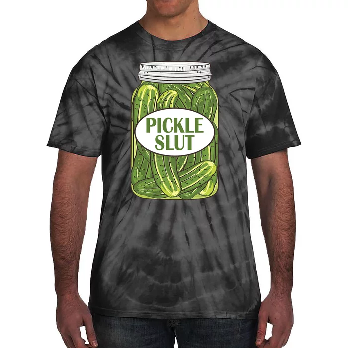 Pickle Slut Funny Canned Pickles Tie-Dye T-Shirt