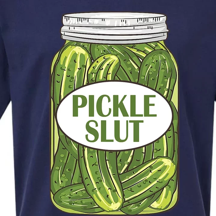 Pickle Slut Funny Canned Pickles Sueded Cloud Jersey T-Shirt