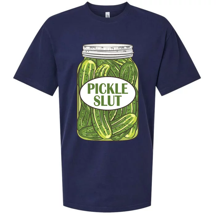 Pickle Slut Funny Canned Pickles Sueded Cloud Jersey T-Shirt